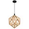 Cwi Lighting Lante 1 Light Pendant With Black & Wood Finish 9945P13-1-101 - alternate 4